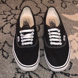 Unisex Black Vans Authentic